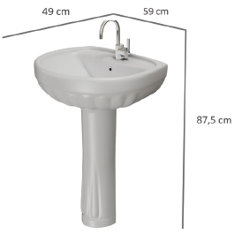 Buse Yarım Ayaklı Lavabo